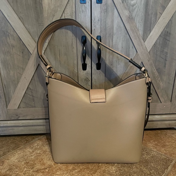 Topshop Double Strap Shoulder Beige Bag - Picture 4 of 11